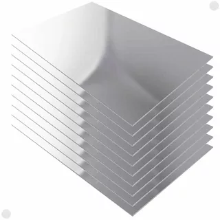 10x Chapas Placa Aço Inox 430 Brilhante 10cm x 3cm espessura 1mm