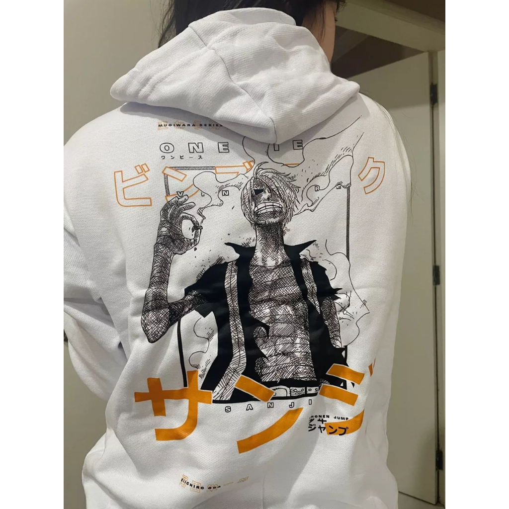 Moletom Algodão Branco Sanji One Piece Anime Casaco Unissex
