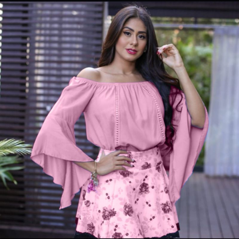 Blusa Ciganinha Feminina Ombro a Ombro Tamanho M G