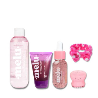 Kit Skincare Cuidados Com a Pele Diário Completo 5 Itens Ruby Rose Melu
