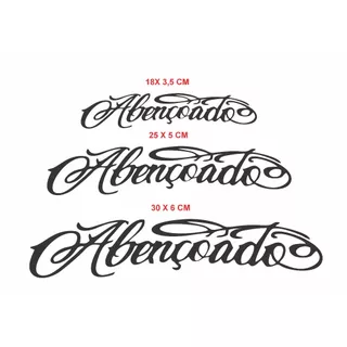 Adesivo ABENÇOADO  para carro moto bicicleta Abençoado estilo osascorte religioso frase em Oferta na Shopee