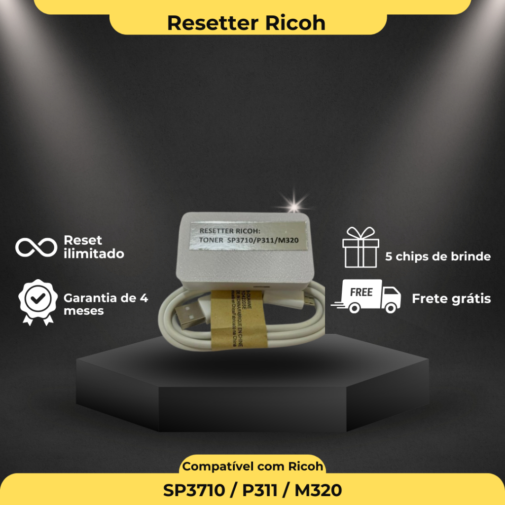 Resetter Chip do Toner Ricoh - SP3710/P311/M320 | Shopee Brasil