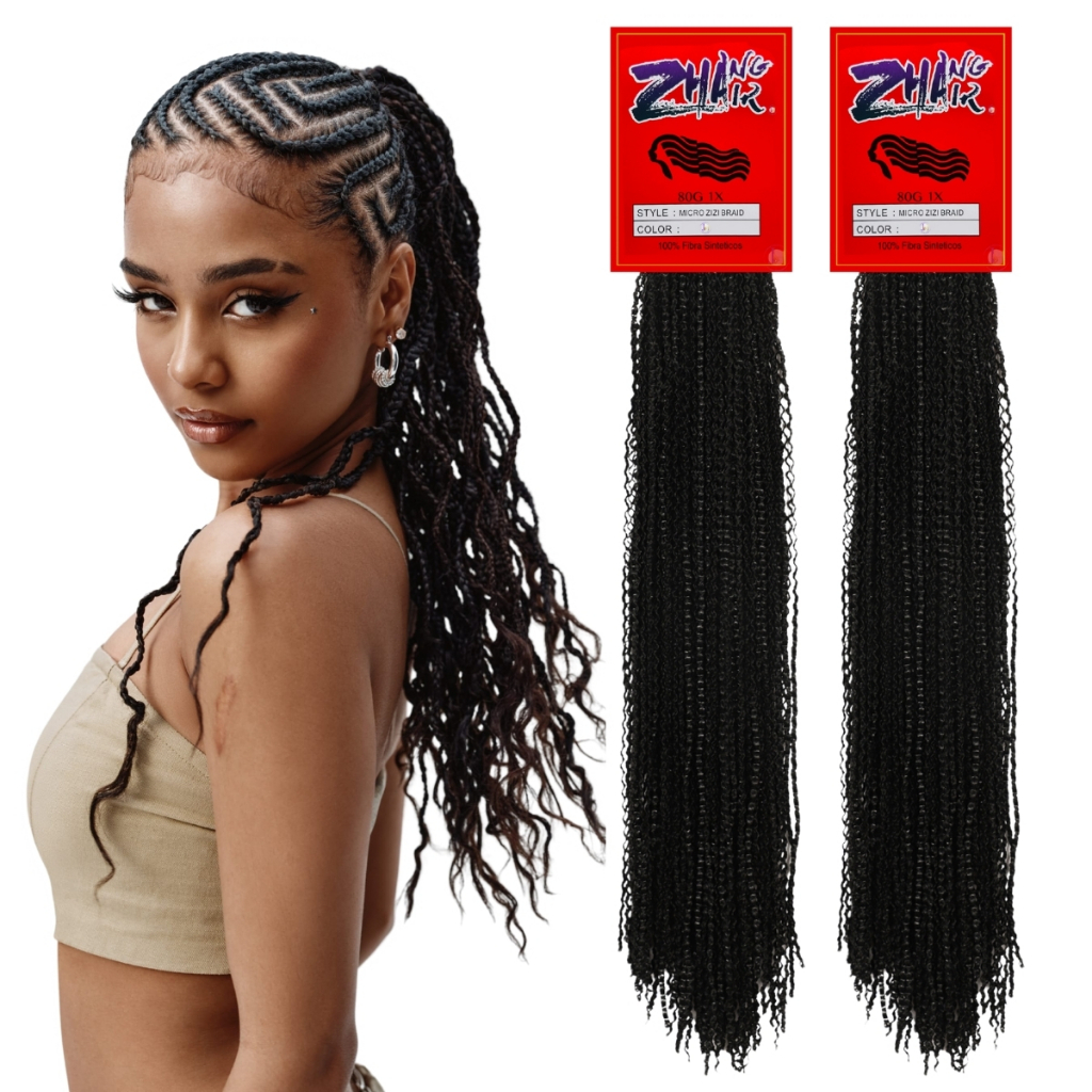 Kit 2 Cabelo Miojinho Micro Zizi Kanekalon Crochet Braids | Shopee