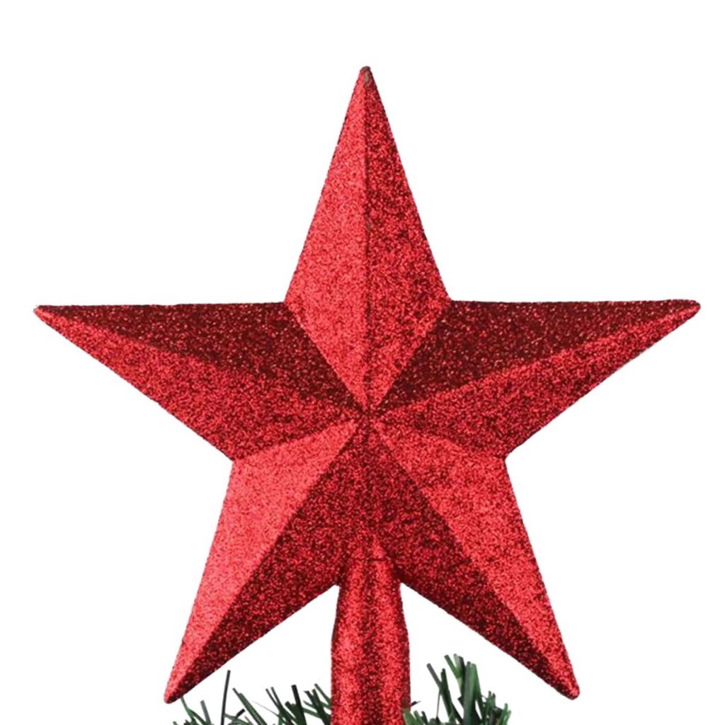 Estrela Ponteira com Glitter - Enfeite Natalino - Árvore de Natal 15cm/20cm