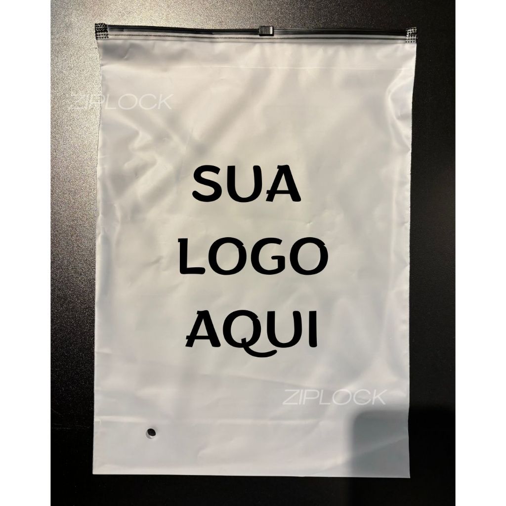 Sacos Ziplocks Fosco Reutilizáveis Personalizados Embalagem Roupa 50un