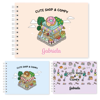 Livro de Colorir Comfy Days Cute Shop 70 Folhas 180g Caderno Desenho Coloring Book Bobbie Goods em Oferta na Shopee