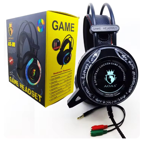 Fone De Ouvido Gamer Headset Com Led Para Jogos Gaming Celular PC AS90