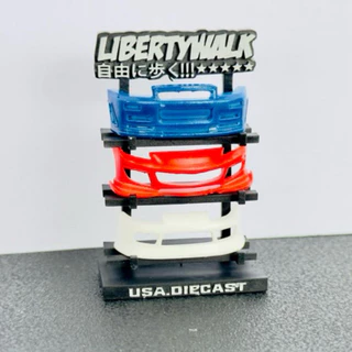 expositor de pára-choque liberty walk para mini gt Hotwheels e Kaido house 1:64