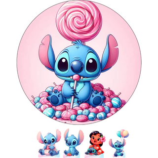 KIT DISPLAYS + PAINEL STICH E LILLO 2 - FESTA E DECORAÇÃO