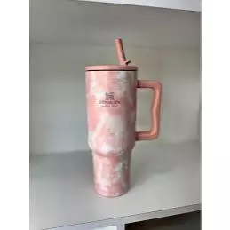 Copo Stanley Cor Rosa Quencher Com Canudo Retrátil 1.18l Tie Dye Estilo E Praticidade