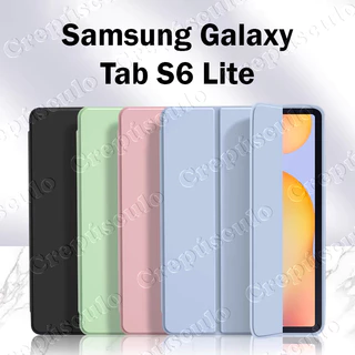 Crepúsculo Capa Silicone com bandeja de canetas Para Samsung Galaxy Tab S6 Lite P610 P615 10.4 polegada