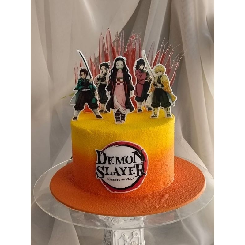 Topper de bolo DEMON SLAYER personalizado | Shopee Brasil