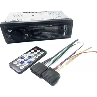 Aparelho De Som Automotivo Rádio De Carro Bluetooth Dupla USB Pendrive SD Rádio Aux In Mp3 Player Visor Led 9W