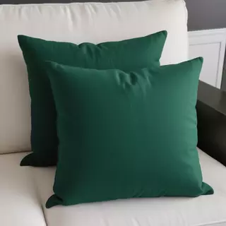 2 Capas Almofadas Jacquard Linho 45x45cm Verde Escuro