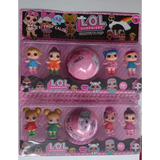KIT BRINQUEDOS LOL COM 4 BONECAS SEM CABELOS E ACESSÓRIOS