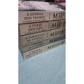 5 livros de As Crônicas de Gelo e Fogo - A Guerra dos Tronos Livro 1 ao 5 Game of thrones