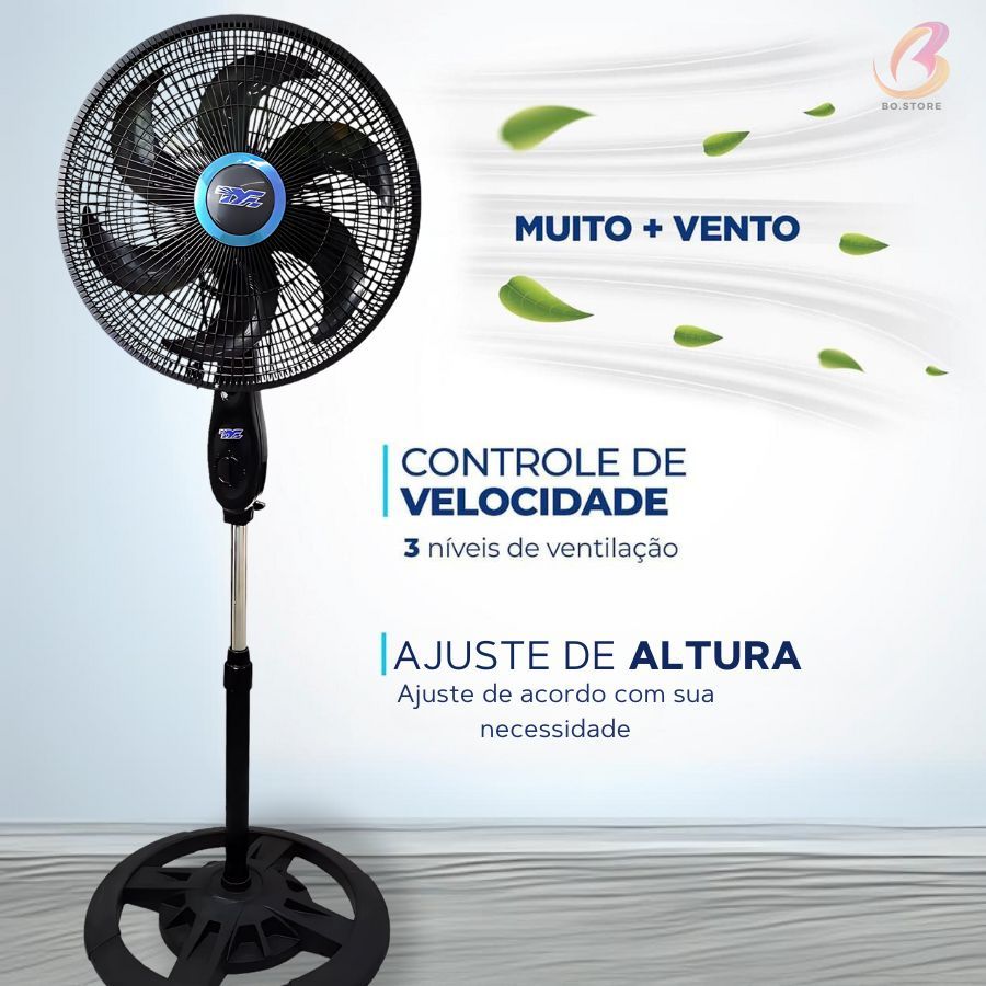Ventilador 105cm-130cm Ajuste De Altura Livremente 110v - 220v Ventilador--Envio imediato