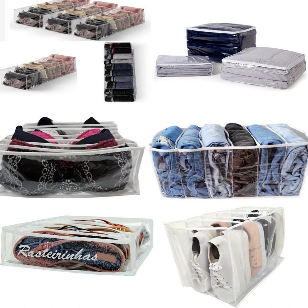 Colmeia Organizadora Necessaire Organizador Guarda Roupa Sapateira Para Organização Sapatos Tênis Rasteirinha Chinelo