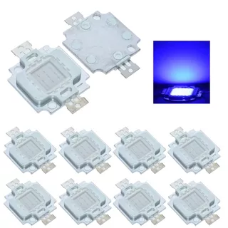 Kit 10 Chip Super Power Led 10w 9v-12v Azul