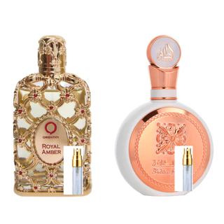 Kit 2 unidades Perfume Royal Amber E Lattafa Fa.khar