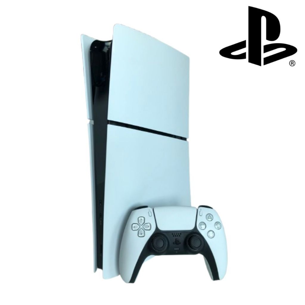 Ps5 Playstation 5 Slim digital 1tb Branco seminovo  Completo + Dualsense
