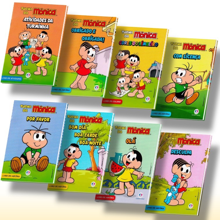 Kit Econômico 8 Livros Turma Da Mônica Boas Maneiras | Shopee Brasil