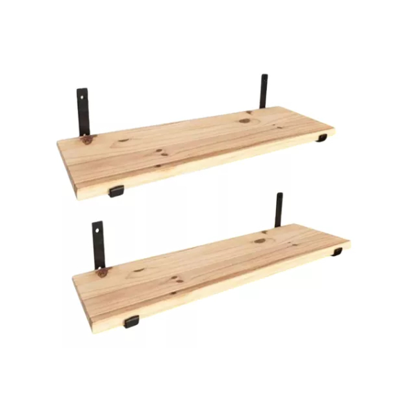 Kit 2 Prateleira Industrial Com Mão francesa de ferro invertida Nicho Decoração rustica luxo