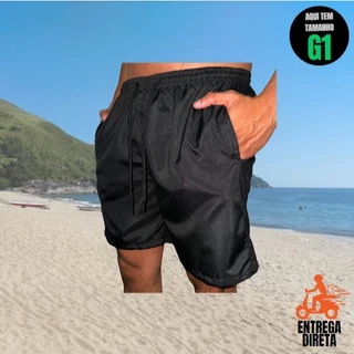 Short Masculino Academia Treino Praia Mauricinho Plus Size Liso 6 Cores Bermuda Masculina Adulto