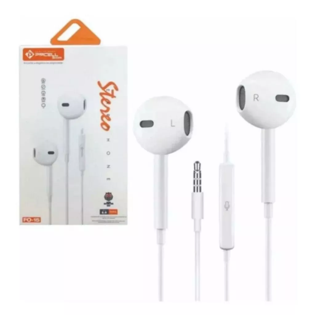 Fone De Ouvido ORIGINAL Pmcell F0-15 Estereo P2 Earphone