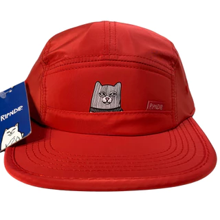 Boné Five Panel RipNdip Gatinho Com Bolso Secreto Red