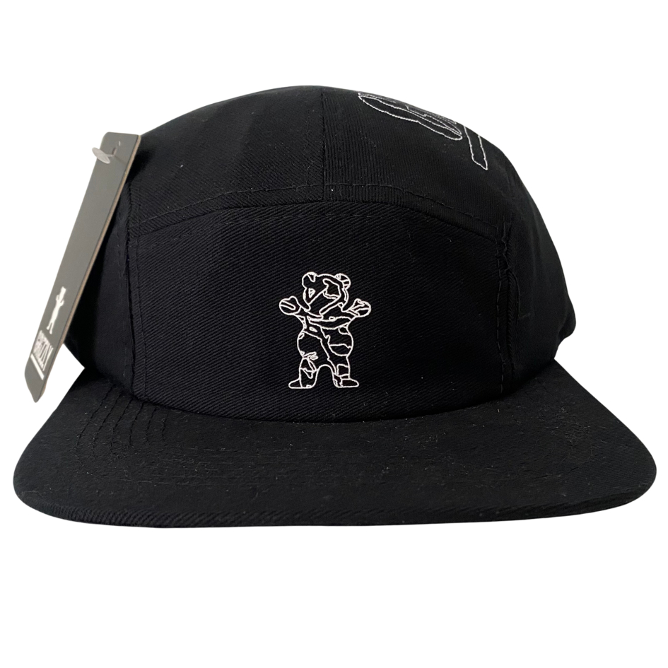 Boné Grizzly Griptape Skateboard Five Panel Aba Reta Clássico