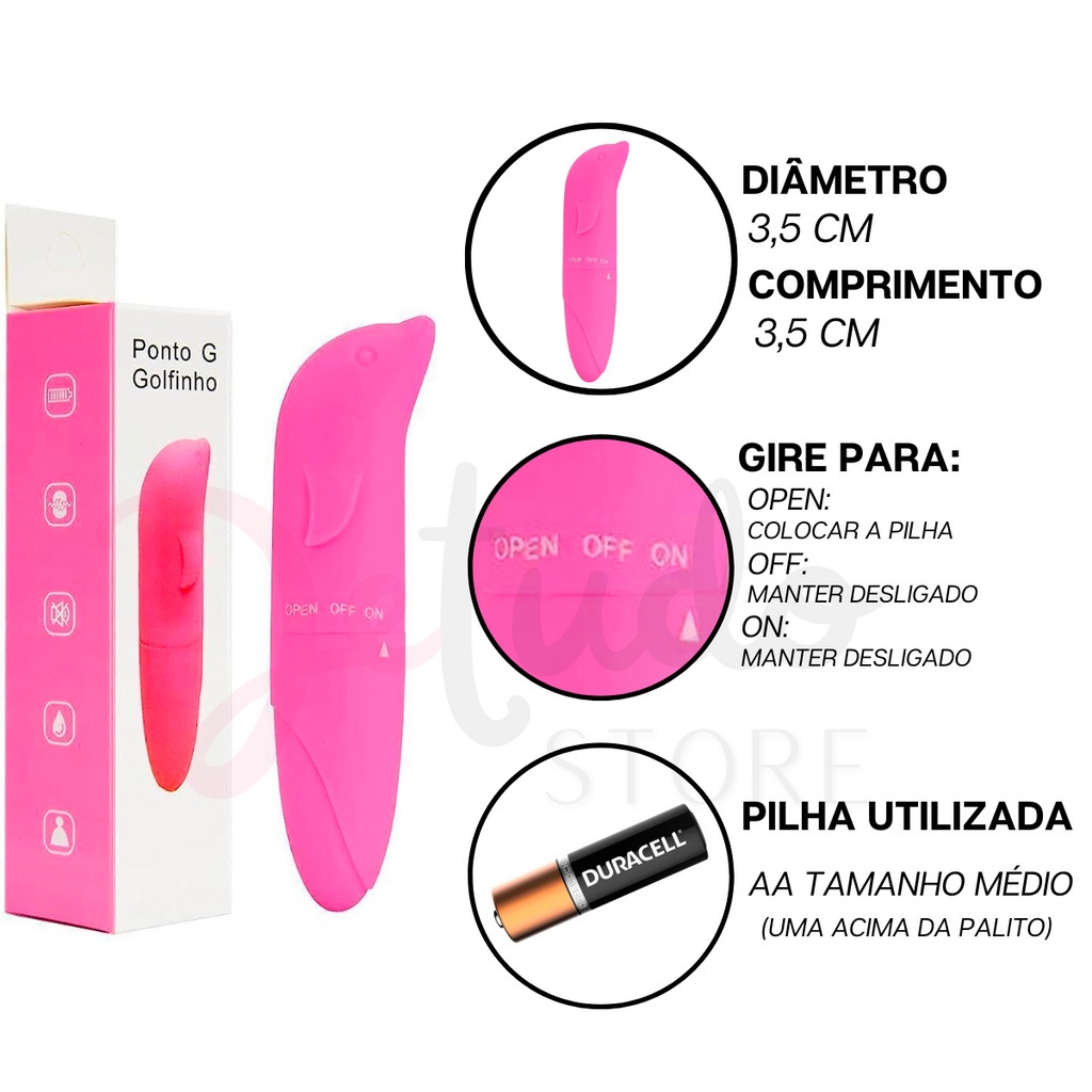 Kit Vibrador Ponto G Golfinho + Vibrador Unissex Jelly Pênis Clitóris ...