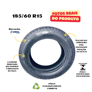Pneu 185/60R15 Ecológico Vipal com Selo do Inmetro