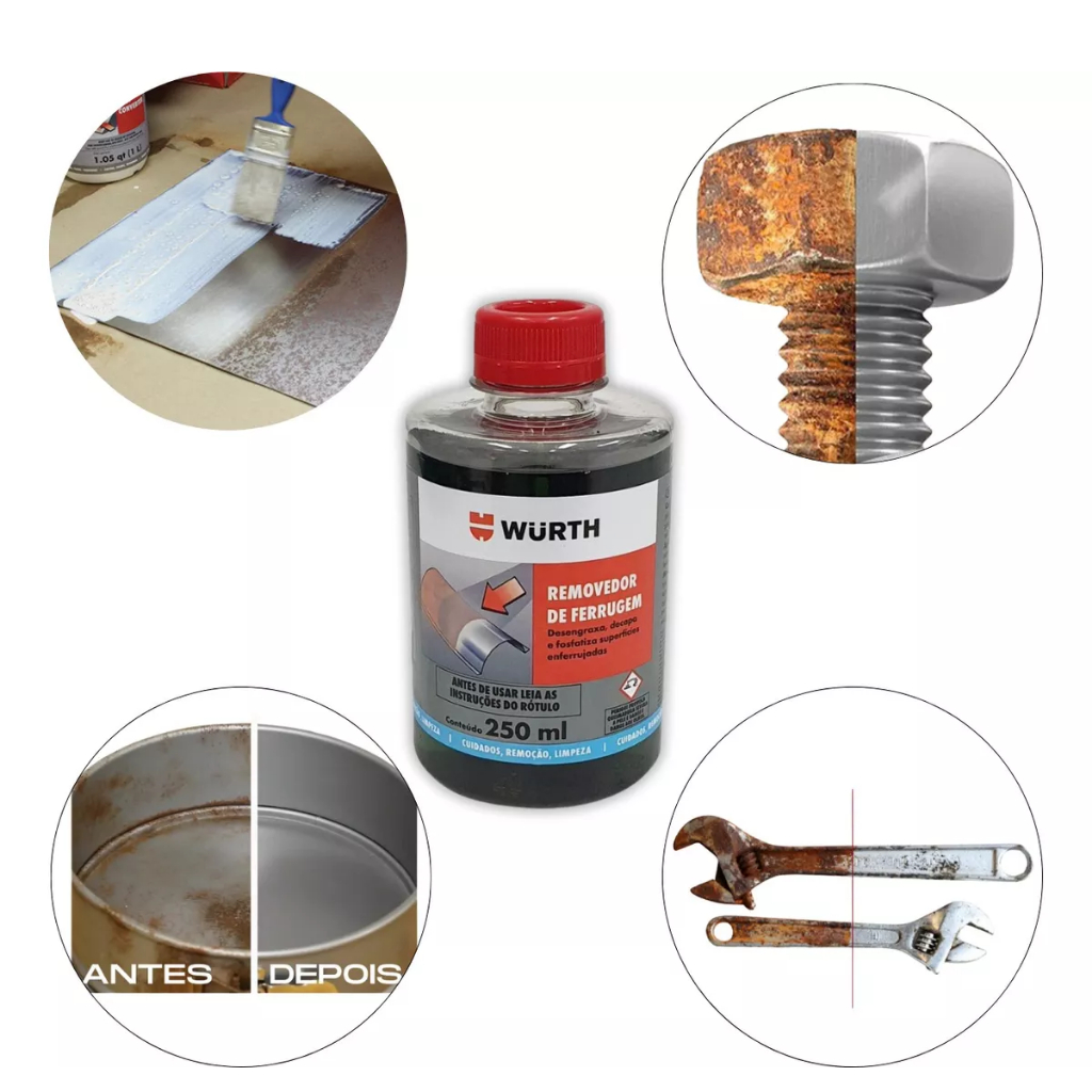 Removedor De Ferrugem Limpa Elimina Oxidação Corrosão - Wurth
