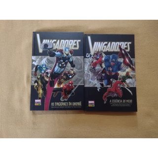 HQ VINGADORES MARVEL DELUXE COMPLETO OS VINGADORES DO AMANHÃ E A ESSENCIA DO MEDO BRIAN MICHAEL BENDIS EDITORA PANINI