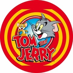 Painel em Lona Redondo - Tema Tom E Jerry - Lona Fosca