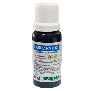 Carrapatox 20ml - CONTRA CARRAPATOS E SARNAS (Pulverização E Banho) Biofarm