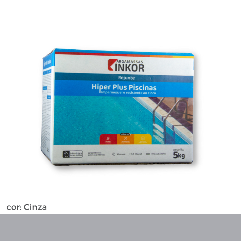 Rejunte Para Piscinas e áreas molhadas cor Cinza 5Kg - Inkor | Shopee ...