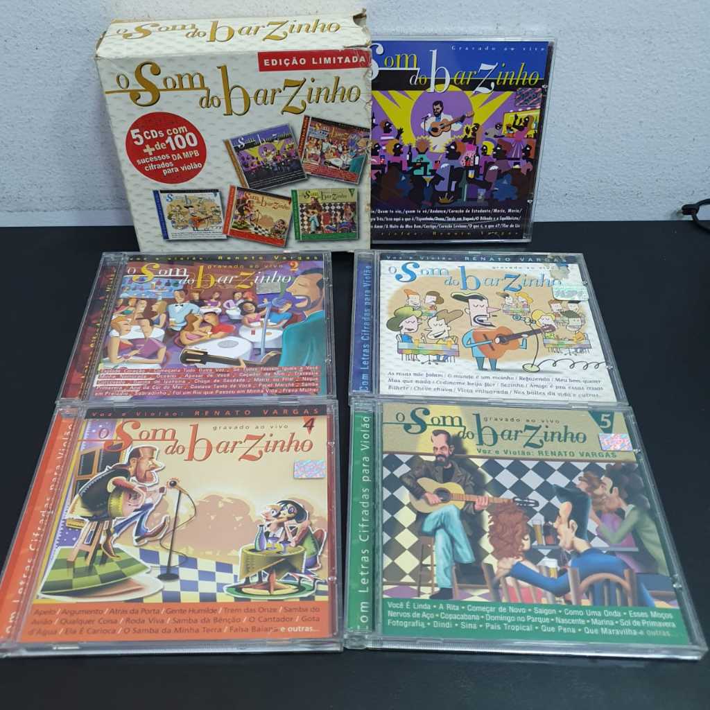Box CD O Som do Barzinho Vol. 1, 2, 3, 4 e 5 - Renato Vargas