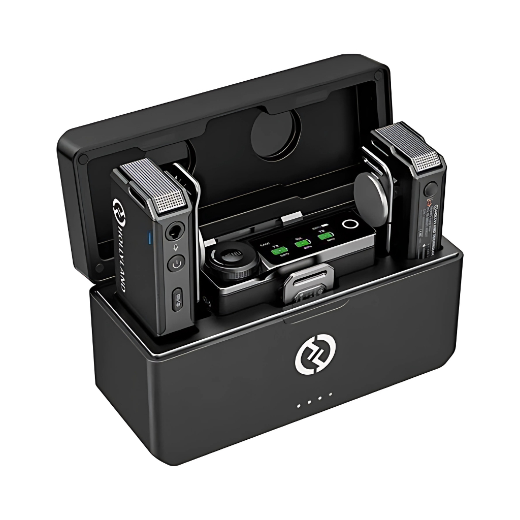 Microfone Hollyland Lark Max Duo Lapela Duplo Sem Fio Cor Preto