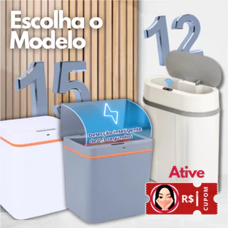Lixeira Smart Sensor Automática Inteligente de Banheiro Cozinha Escritório 12 e 15 Litros AkiBazaar