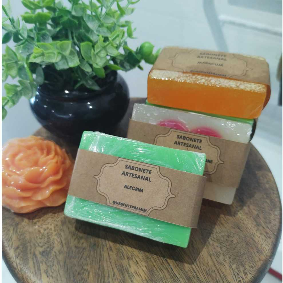 Sabonete Artesanal Glicerinado muito hidratante - 100gr - Várias Fragrâncias - Escolha a sua preferida.