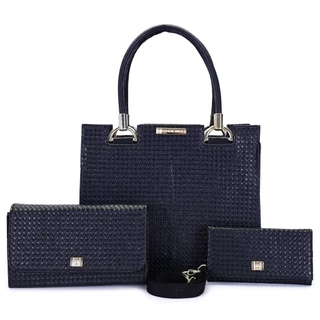 Bolsa Feminina Castelo Casual Média + Bolsa Balada Transversal + Carteira Kit 3 Peças