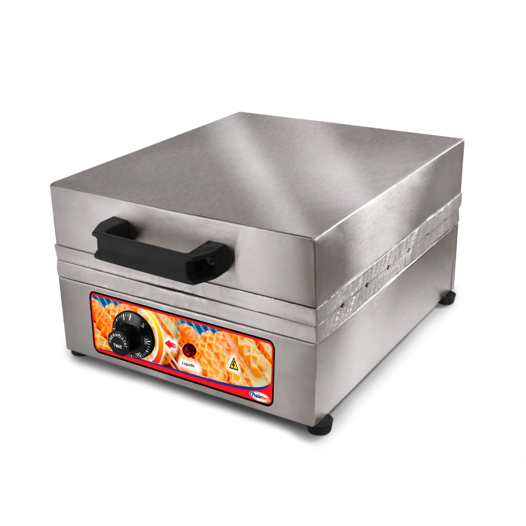 Crepeira Elétrica Profissional 12 Cavidades Inox