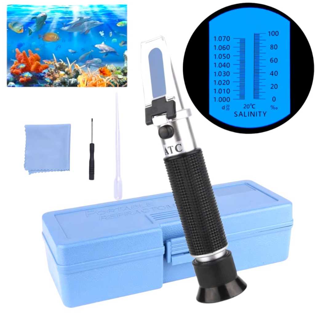 Refratômetro Salinidade Salinômetro Água Do Mar