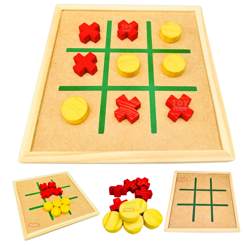 Tabuleiro Jogo da Velha em Madeira Educativo Jogos de Mesa Estimula o ...
