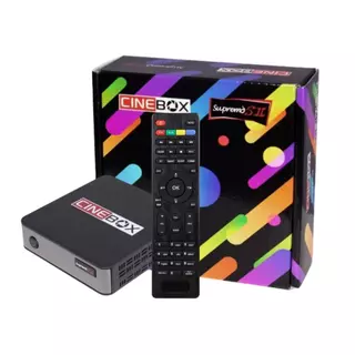 controle, hdmi, fonte + aparelho Cine box supremo S2