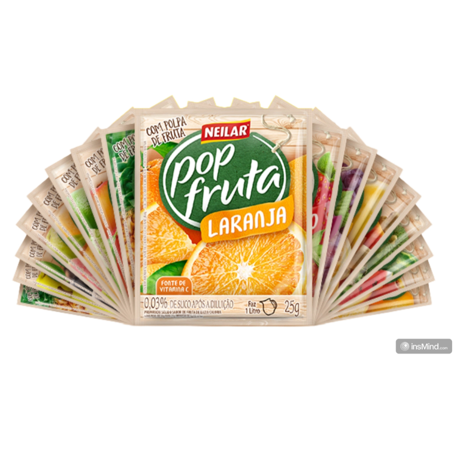 Suco em Pó Pop Frutas Neilar Cx.20 Unidades De 25gr Sabores
