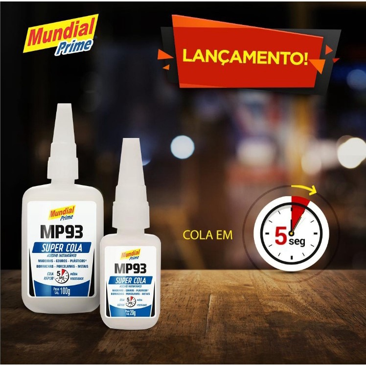 SUPER COLA INSTANTÂNEA Mundial Prime 20g/100g Cola de Uso profissional ...