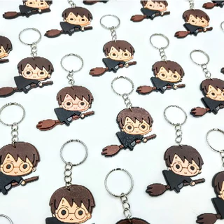 Harry Potter chaveiro  Emborrachado 10un Tema Lembrancinha Aniversário em Oferta na Shopee
